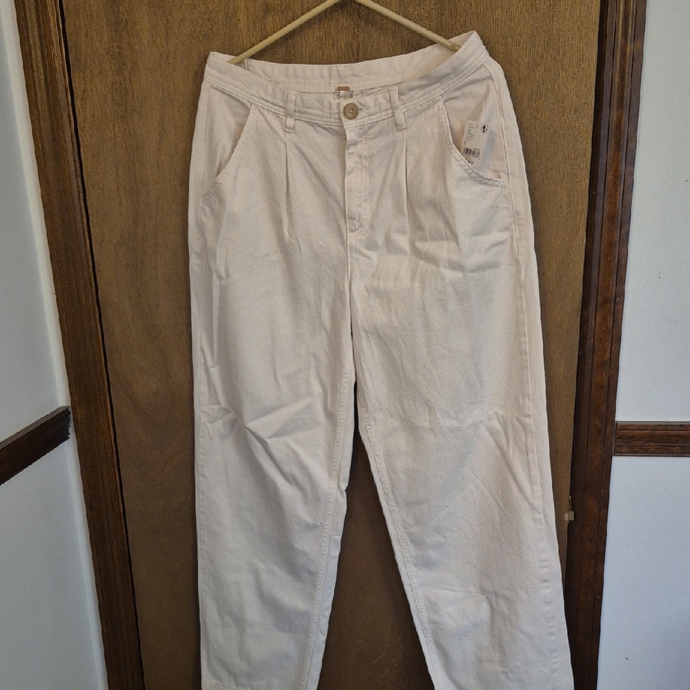 free people pleated cotton pants